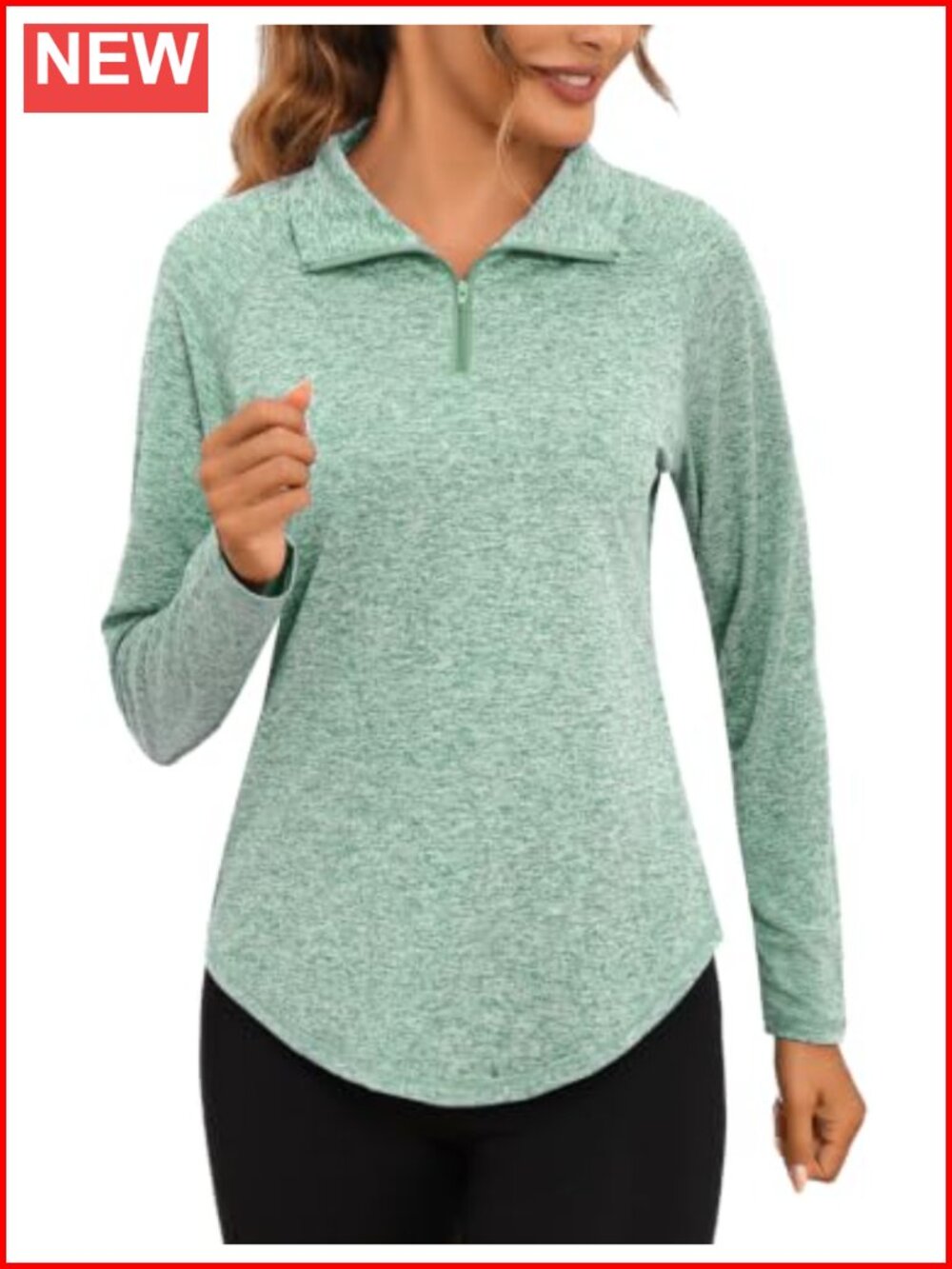Women's UPF 50+ Quarter Zip Long Sleeve Pullover Sun Shirt